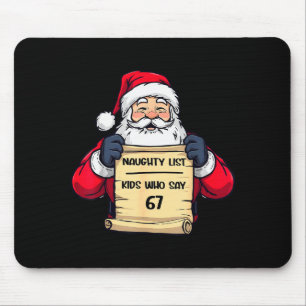 Tapis De Souris Père Noël drôle Liste des enfants vilains qui dise