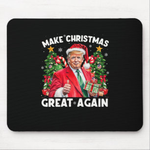 Tapis De Souris Père Noël drôle Trump 2025 Faire Noël de nouveau g