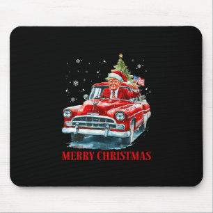 Tapis De Souris Père Noël drôle Trump conduisant un camion rouge J