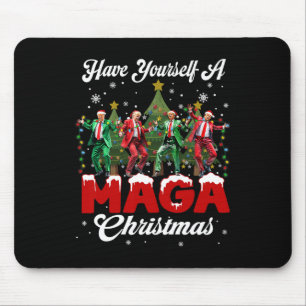 Tapis De Souris Père Noël drôle Trump Joyeux M.a.g.a Ch