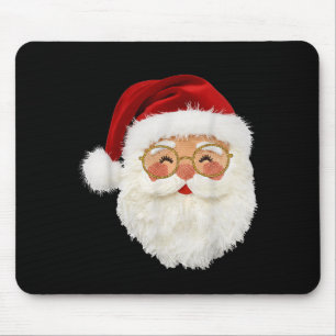 Tapis De Souris Père Noël en laine fausse réaliste drôle et chic j
