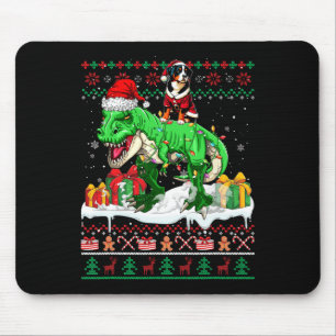 Tapis De Souris Père Noël Entlebucher Mountain Riding T-rex Noël