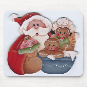 Tapis De Souris Père Noël et boulangers de chef de bébé de pai