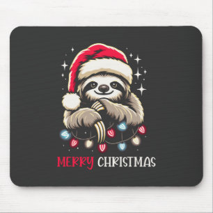 Tapis De Souris Père Noël fête de Noël Sloth