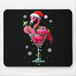 Tapis De Souris Père Noël Flamant Sur Queue Gles Noël Coloré Lig