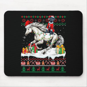 Tapis De Souris Père Noël Great Dane équitation Cheval Noël Sweate