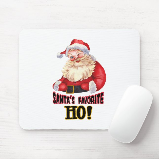 Tapis De Souris Père Noël - Ho favori (Avec souris)
