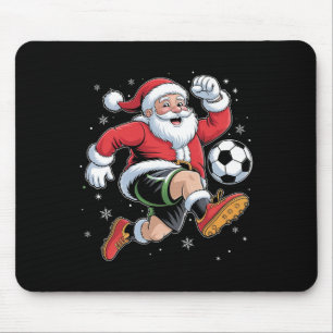 Tapis De Souris Père Noël jouant au football de Noël garçons homme