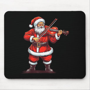 Tapis De Souris Père Noël jouant du violon Drôle violoniste Joueur