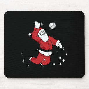 Tapis De Souris Père Noël Jouer volleyball Noël Pyjama Cool Spo