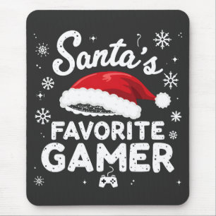 Tapis De Souris Père Noël Joueur favori Jeu Noël Père Noël Noël No