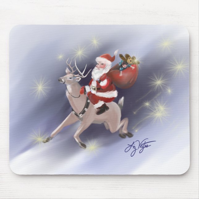 Tapis De Souris Père Noël livre Mousepad (Devant)