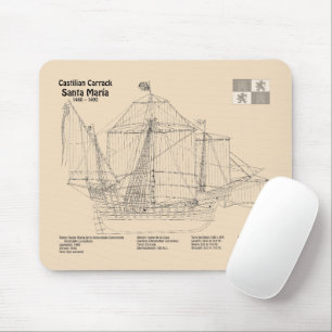 Tapis De Souris Père Noël Maria - Plan directeur des navires SD