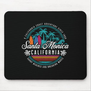 Tapis De Souris Père Noël Monica California Sandy Beaches Bref Wav