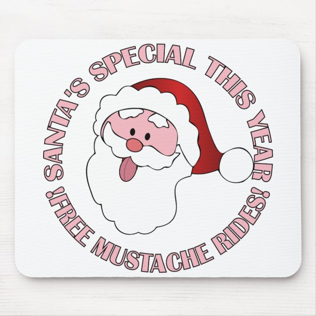 Tapis De Souris Père Noël Moustache Rides mousepad (Devant)