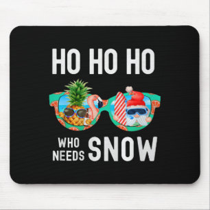 Tapis De Souris Père Noël Palmier Surfant Vacances d'Été Ho Ho Ho