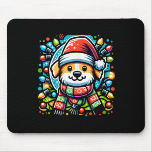 Tapis De Souris Père Noël Paws Joli Design Chien De Noël Pour Anim