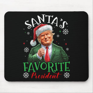 Tapis De Souris Père Noël Président favori Funny Trump Noël X