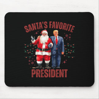 Tapis De Souris Père Noël Président favori Noël Drôle Trump X