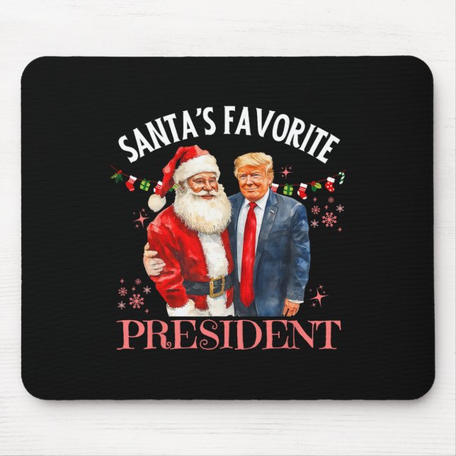 Tapis De Souris Père Noël Président favori Noël Trump 47th Pr (Devant)