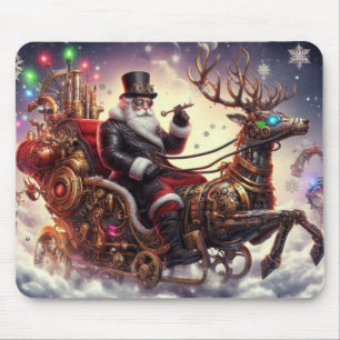 Tapis De Souris Père Noël/Reindeer steampunk Noël/hiver
