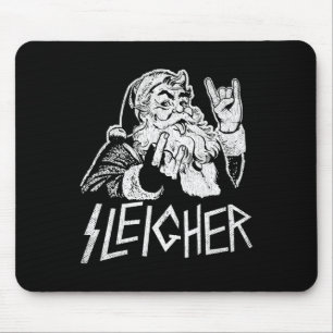 Tapis De Souris Père Noël Sleigher Rock sur goth heavy metal Chri