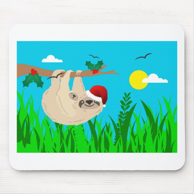 Tapis De Souris père Noël sloth (Devant)