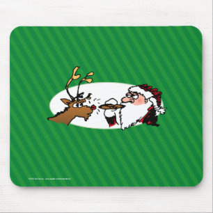 Tapis De Souris Père Noël Stogie Dessin Animé Drôle