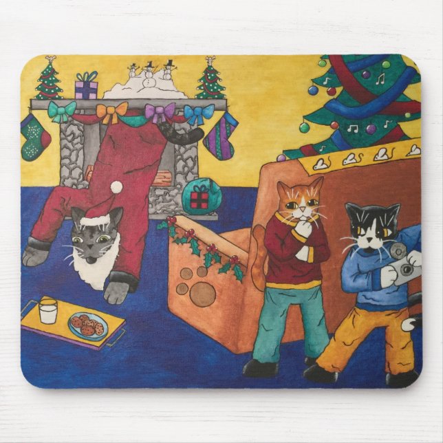 Tapis De Souris Père Noël Surprise (Devant)