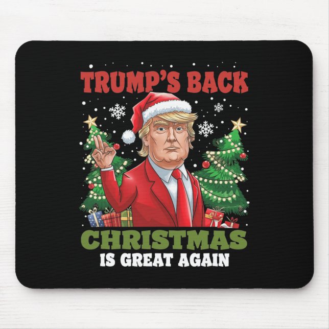 Tapis De Souris Père Noël Trump Danse Rendre Noël super moche (Devant)