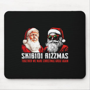 Tapis De Souris Père Noël Trump Skibidi Rizzmas Rendre Noël Super