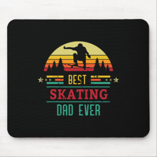 Tapis De Souris Pères Patineurs de Skateboard Masculin Art Rétro V