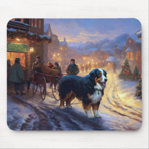 Tapis De Souris Période des Fêtes de Noël du Montagnard Bernois