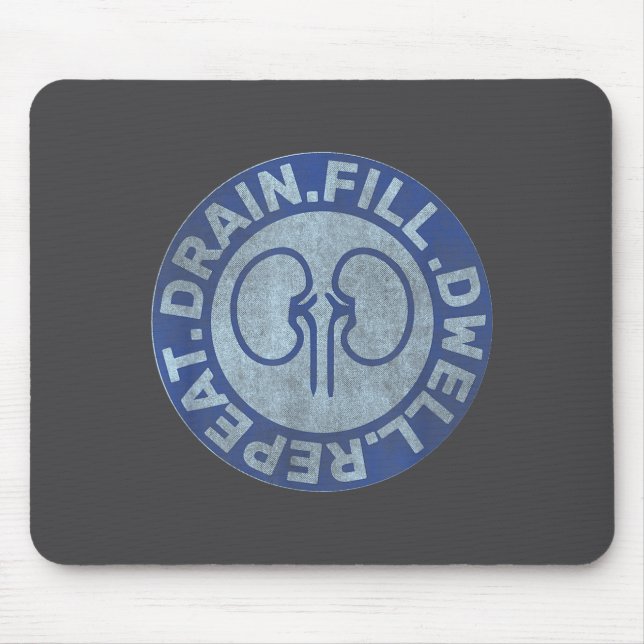 Tapis De Souris Peritoneal Dialysis Nurse Funny Quote - Black, Uni (Devant)