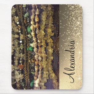 Tapis De Souris Perles cristaux et coquilles Personnalisées