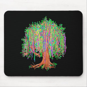 Tapis De Souris Perles d'Arbre Mardi Gras Design Orleans