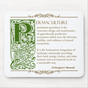 Tapis De Souris Permaculture - un vert et un brun de la définitio