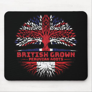 Tapis De Souris Pérou Péruvien Royaume-Uni Britannique Racines d'a