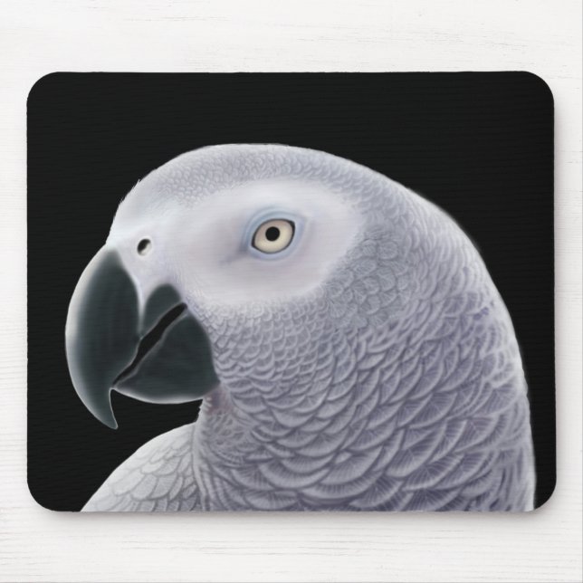 Tapis De Souris Perroquet Mousepad de gris africain (Devant)