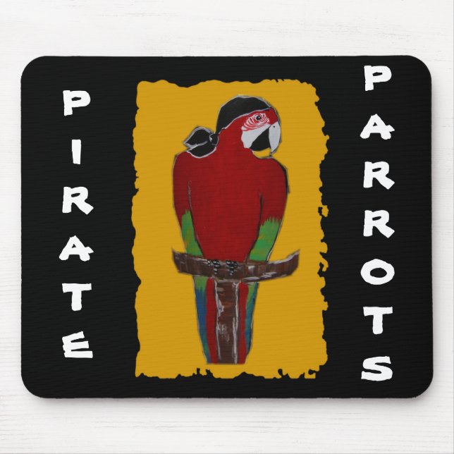 Tapis De Souris Perroquet Pirate (Devant)