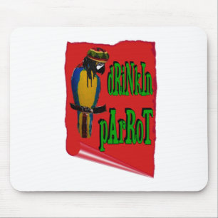 Tapis De Souris Perroquet qui boit