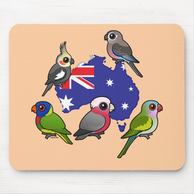 Tapis De Souris Perroquets australiens (Devant)
