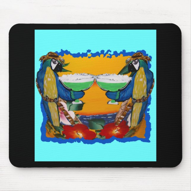 Tapis De Souris Perroquets de fête (Devant)