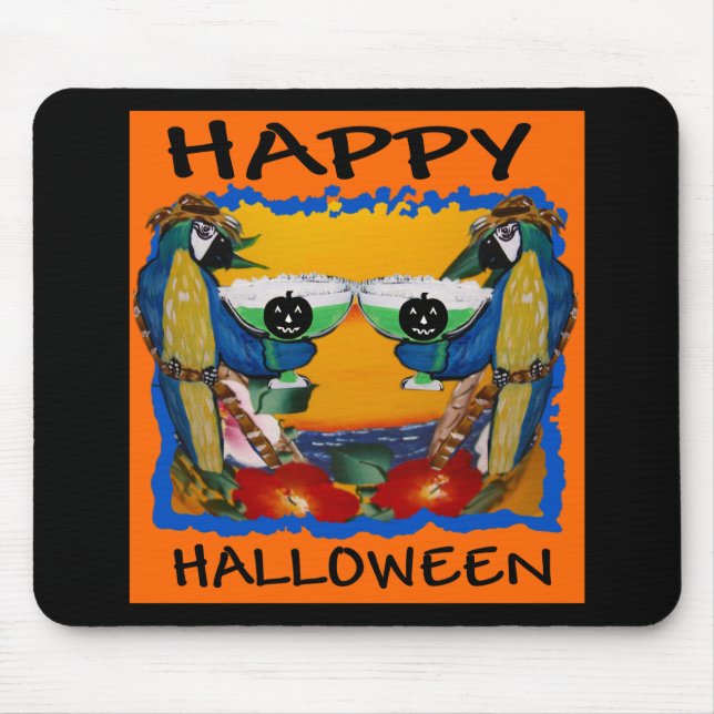 TAPIS DE SOURIS PERROQUETS D'HALLOWEEN (Devant)