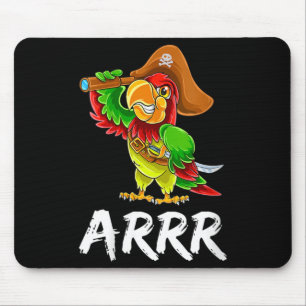 Tapis De Souris Perruche pirate drôle pour femmes avec sabre Hallo