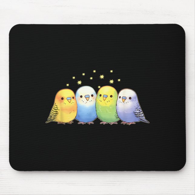 Tapis De Souris Perruches oiseaux perruche perroquet perruches drô (Devant)