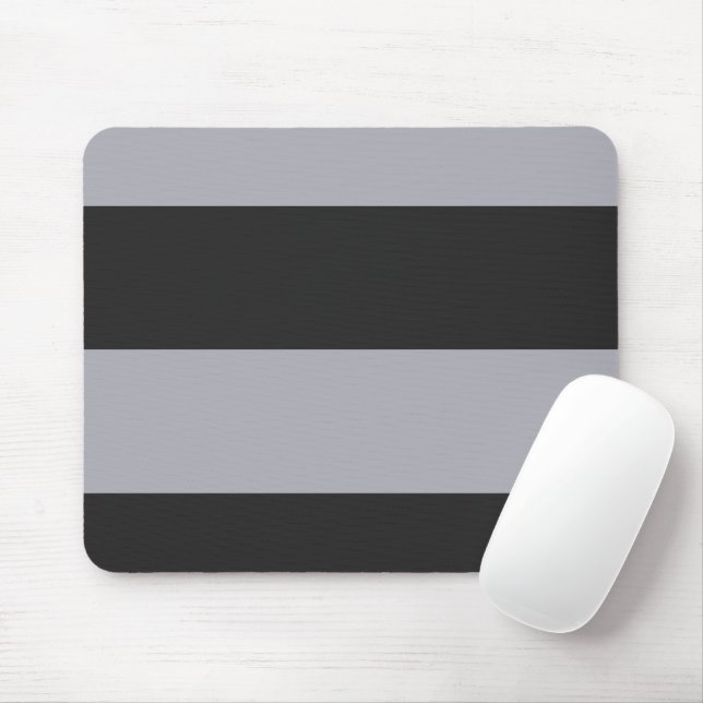 Tapis De Souris Persian Grey and Gray Simple Extra Wide Stripes (Avec souris)