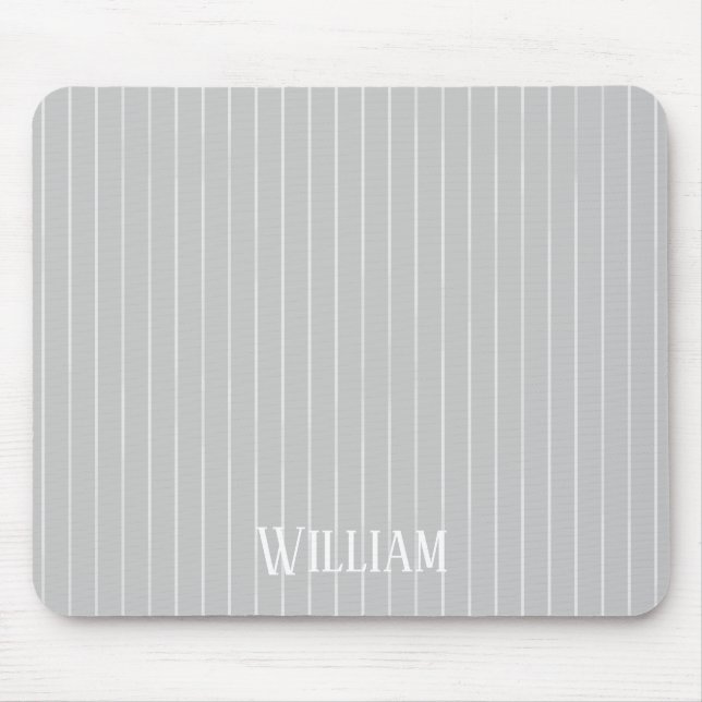 Tapis De Souris Personalised light grey pinstripes (Devant)