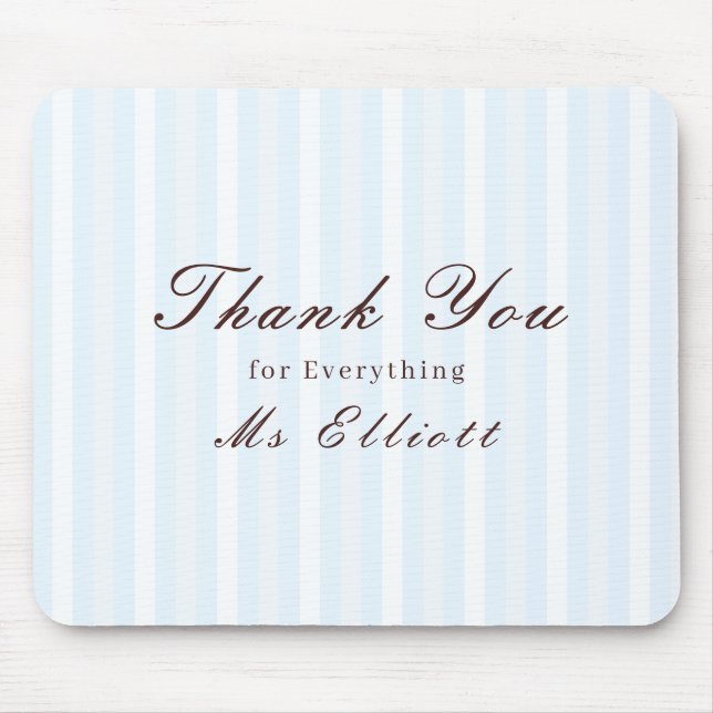 Tapis De Souris Personalised Thank You Teacher Mouse Pad Bluebell (Devant)