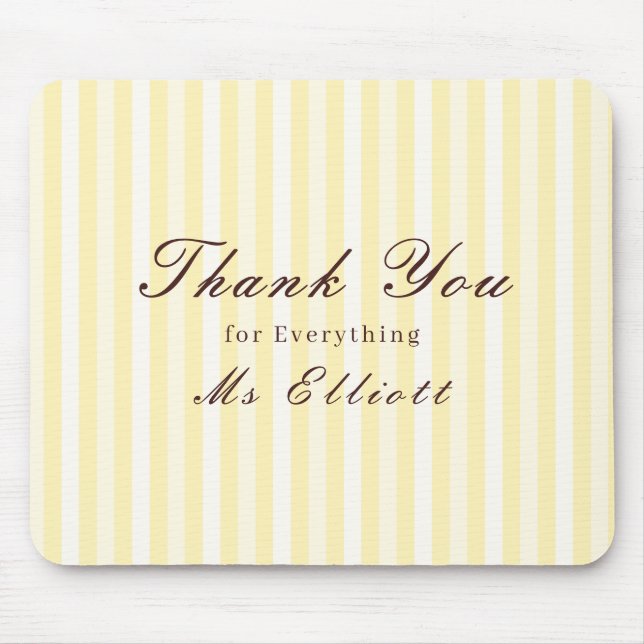 Tapis De Souris Personalised Thank You Teacher Mouse Pad Buttercup (Devant)